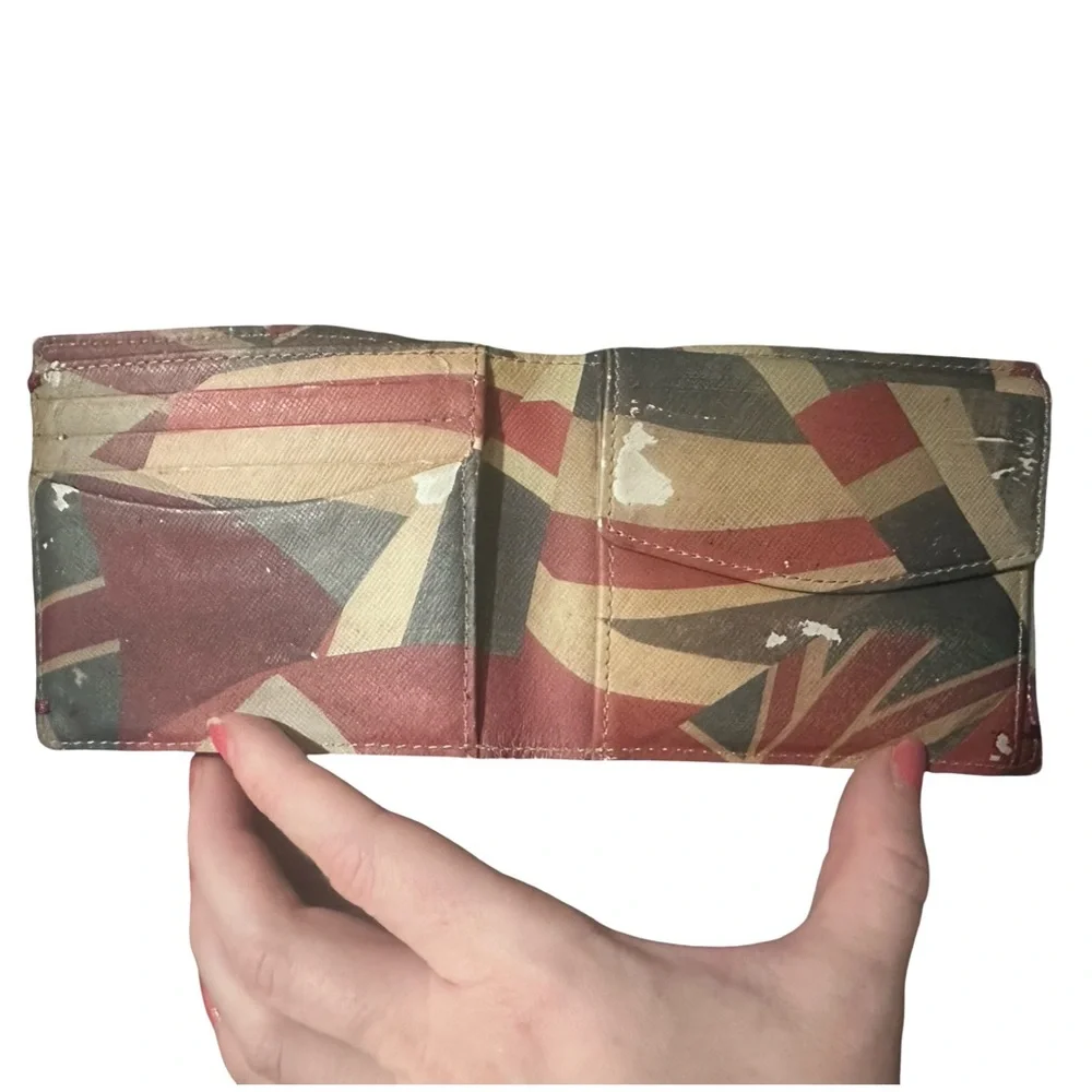 Paul Smith Abstract (see inside) black Leather Bi fold wallet Mens